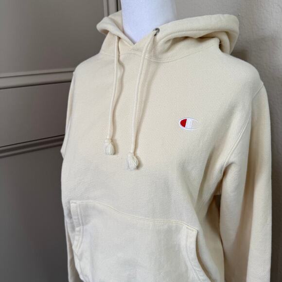 Women's Cream Champion Reverse Weave Oversized Hoodie, XS GF68 8NZ - Picture 2 of 5